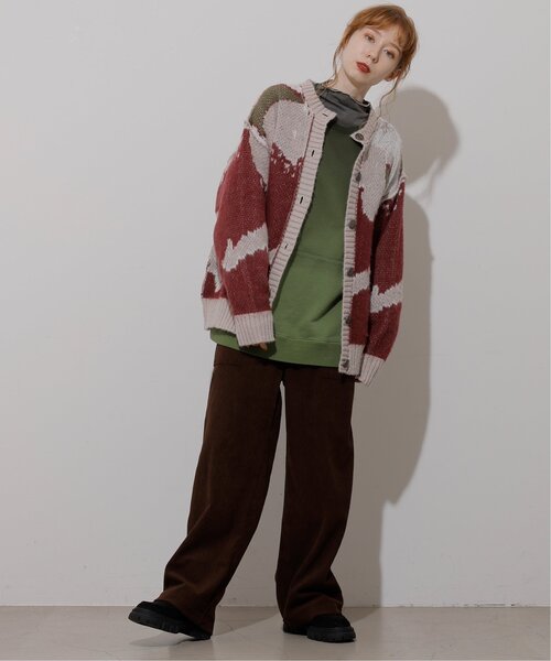 DOUBLE NAME（ダブルネーム）の「マウンテン柄リバーシブルカーディガン/ユニセックス可（カーディガン/ボレロ・レディース・ブラウン/グリーン/キナリ・FREE）」の9枚目の写真
