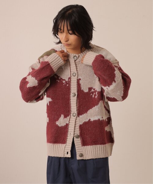 DOUBLE NAME（ダブルネーム）の「マウンテン柄リバーシブルカーディガン/ユニセックス可（カーディガン/ボレロ・レディース・ブラウン/グリーン/キナリ・FREE）」の5枚目の写真