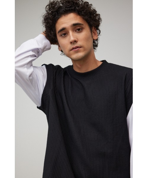 AZUL by moussy(アズールバイマウジー)の「ベストセットTシャツ(Tシャツ/カットソー・メンズ・ベージュ/ブラック/グレー・LARGE/MEDIUM)」の6枚目の写真
