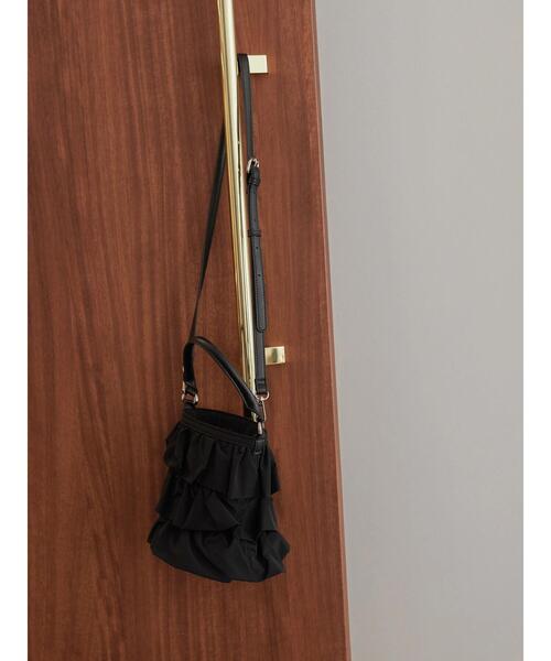 AMERICAN HOLIC（アメリカンホリック）の「2wayタフタフリルティアードミニBAG（エコバッグ/サブバッグ・レディース・ブラック・FREE）」の10枚目の写真