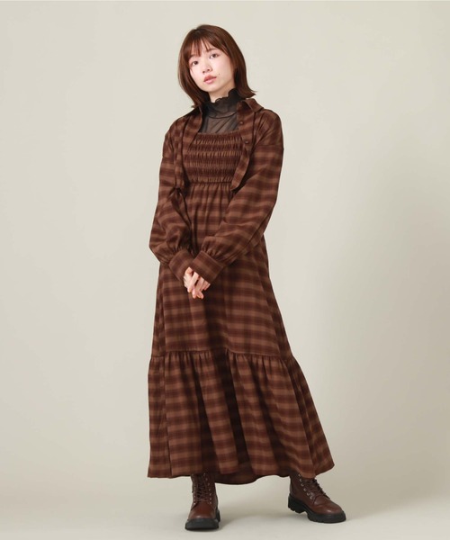 archives(アルシーヴ)の「チェックタックショートシャツ(シャツ/ブラウス・レディース・ブラック/ブラウン/ベージュ・MEDIUM)」の16枚目の写真