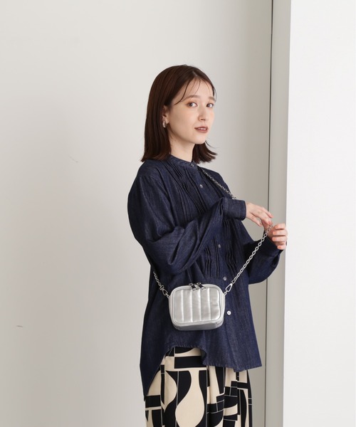 N.（N. Natural Beauty Basic）（エヌエヌナチュラルビューティーベーシック）の「◆ランダムピンタックブラウス（シャツ/ブラウス・レディース・ブルー/ダークブルー・MEDIUM）」の14枚目の写真