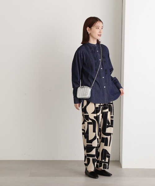 N.（N. Natural Beauty Basic）（エヌエヌナチュラルビューティーベーシック）の「◆ランダムピンタックブラウス（シャツ/ブラウス・レディース・ブルー/ダークブルー・MEDIUM）」の19枚目の写真