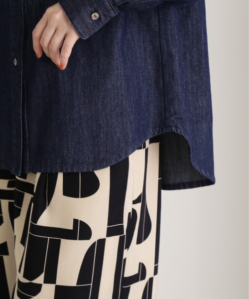 N.（N. Natural Beauty Basic）（エヌエヌナチュラルビューティーベーシック）の「◆ランダムピンタックブラウス（シャツ/ブラウス・レディース・ブルー/ダークブルー・MEDIUM）」の11枚目の写真