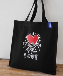 Keith Haring（キース・ヘリング）の「【Keith Haring/キースヘリング】マチ付き キャンバス プリント トートバッグ（トートバッグ）」