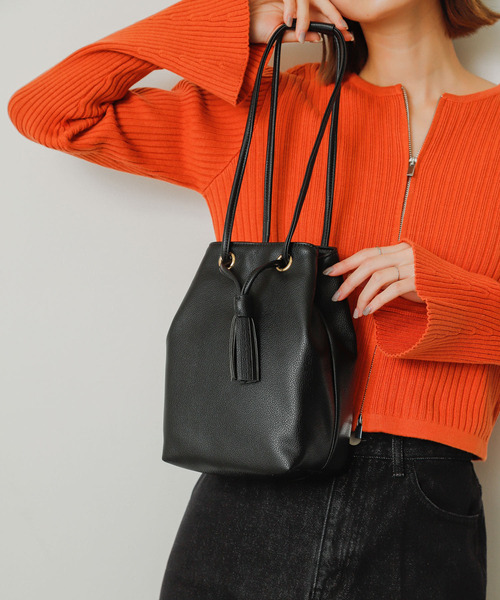 SENSE OF PLACE by URBAN RESEARCH（センスオブプレイスバイアーバンリサーチ）の「2WAYタッセルショルダーバッグ（ショルダーバッグ・レディース・オレンジ/ブラック/シルバー・ONE）」の4枚目の写真