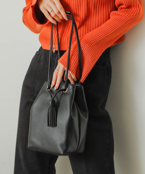 SENSE OF PLACE by URBAN RESEARCH（センスオブプレイスバイアーバンリサーチ）の「2WAYタッセルショルダーバッグ（ショルダーバッグ・レディース・オレンジ/ブラック/シルバー・ONE）」の5枚目の写真