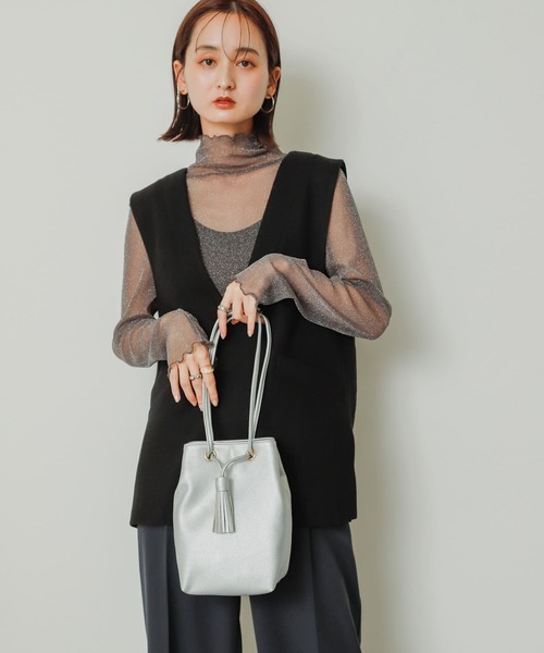 SENSE OF PLACE by URBAN RESEARCH（センスオブプレイスバイアーバンリサーチ）の「2WAYタッセルショルダーバッグ（ショルダーバッグ・レディース・オレンジ/ブラック/シルバー・ONE）」の13枚目の写真