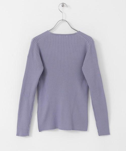 ITEMS URBANRESEARCH（アイテムズ アーバンリサーチ）の「『洗濯可』モチモチVネックニット（ニット/セーター・レディース・ライトブルー/チャコールグレー/ブラック/アイボリー・FREE）」の11枚目の写真