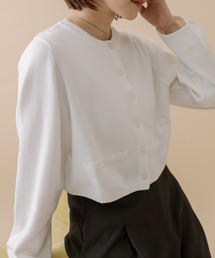 [mline]ポケットチビカーディガン