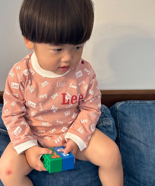 Lee(リー)の「Lee/リー【70/80cm】ベビー Leeロゴプリント 長袖ロンパース ★プレゼントにおススメ★(ロンパース・キッズ・ホワイト/ピンク/グレー・80/70)」の10枚目の写真
