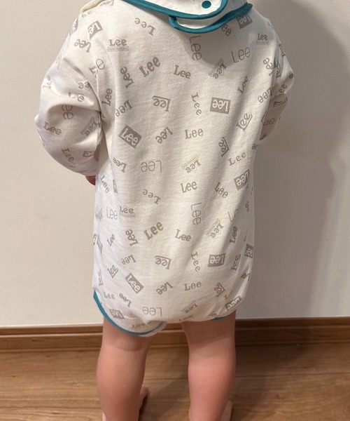 Lee(リー)の「Lee/リー【70/80cm】ベビー Leeロゴプリント 長袖ロンパース ★プレゼントにおススメ★(ロンパース・キッズ・ホワイト/ピンク/グレー・80/70)」の6枚目の写真