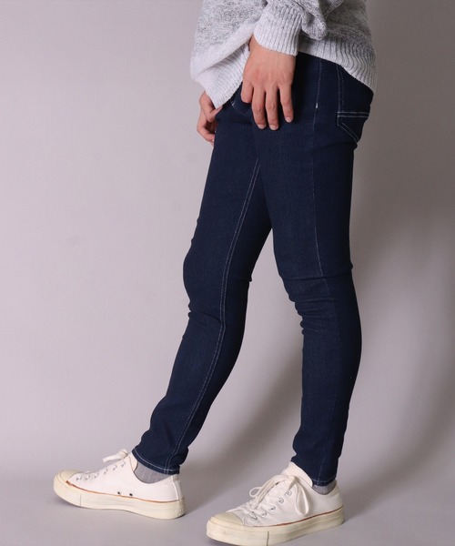 BAYBLO（ベイブロ）の「(BG)【ユニセックス】ストレッチ スキニー デニムパンツ（デニムパンツ・メンズ・ブルー系その他/ワンウォッシュ/ブラック系その他/ライトインディゴブルー/スミクロ・MEDIUM/X-LARGE/LARGE）」の16枚目の写真