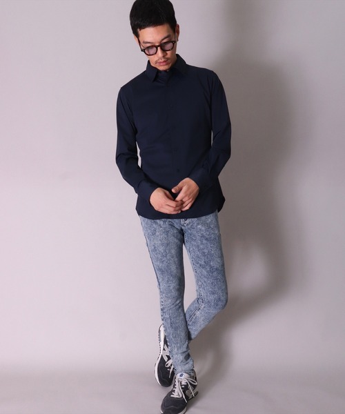 BAYBLO（ベイブロ）の「(BG)【ユニセックス】ストレッチ スキニー デニムパンツ（デニムパンツ・メンズ・ブルー系その他/ワンウォッシュ/ブラック系その他/ライトインディゴブルー/スミクロ・MEDIUM/X-LARGE/LARGE）」の6枚目の写真