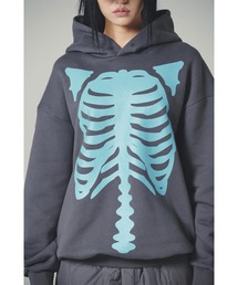 LIBERE（リベーレ）の「LIBERE リベーレ / PARADOX BONE HOODIE パラドックスボーンプリントフーディー ビッグシルエットパーカー / 235223-235224（パーカー）」
