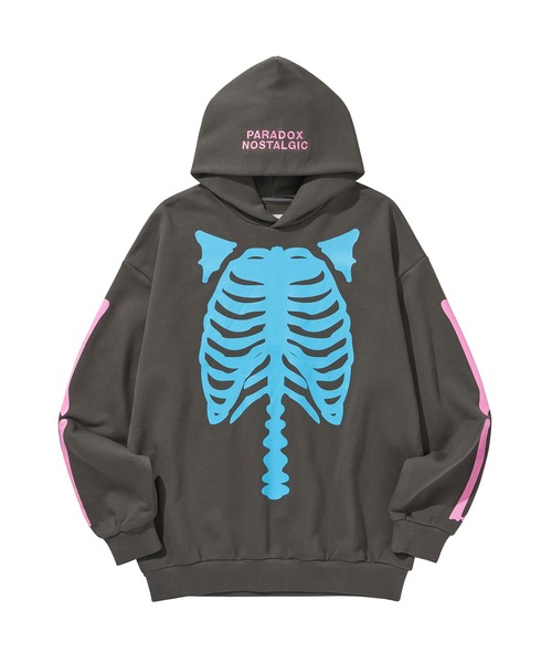 パーカー LIBERE リベーレ / STRING HOODIE ビッグシルエットストリングプリントフーディー パーカー / 215248 レディース セール】フルムーンロゴプリントルーズパーカー（パーカー