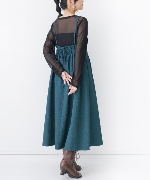 n'OrLABEL(ノアールレーベル)の「【廃盤】『フクレジャカードキャミワンピース』(ワンピース・レディース・ブルーグリーン/ブラック・1/2)」の8枚目の写真