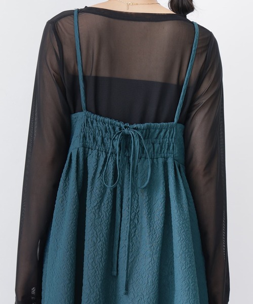 n'OrLABEL(ノアールレーベル)の「【廃盤】『フクレジャカードキャミワンピース』(ワンピース・レディース・ブルーグリーン/ブラック・1/2)」の11枚目の写真