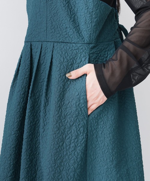 n'OrLABEL(ノアールレーベル)の「【廃盤】『フクレジャカードキャミワンピース』(ワンピース・レディース・ブルーグリーン/ブラック・1/2)」の12枚目の写真