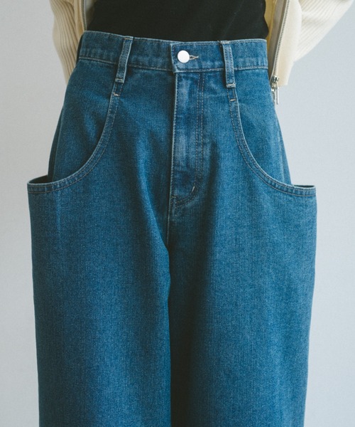 VANNIE U(ヴァニーユー)の「アウトビッグポケットデニム(デニムパンツ・レディース・ブルー/ブラック・S/M/L)」の9枚目の写真