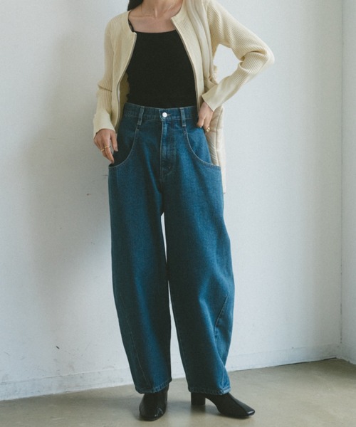 VANNIE U(ヴァニーユー)の「アウトビッグポケットデニム(デニムパンツ・レディース・ブルー/ブラック・S/M/L)」の15枚目の写真