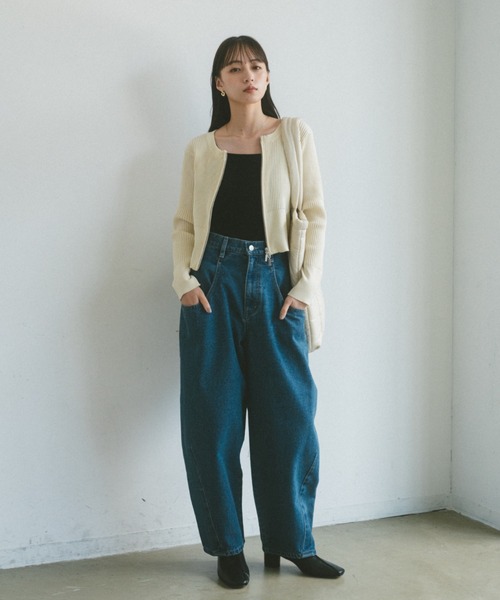 VANNIE U(ヴァニーユー)の「アウトビッグポケットデニム(デニムパンツ・レディース・ブルー/ブラック・S/M/L)」の19枚目の写真