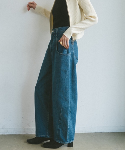 VANNIE U(ヴァニーユー)の「アウトビッグポケットデニム(デニムパンツ・レディース・ブルー/ブラック・S/M/L)」の16枚目の写真