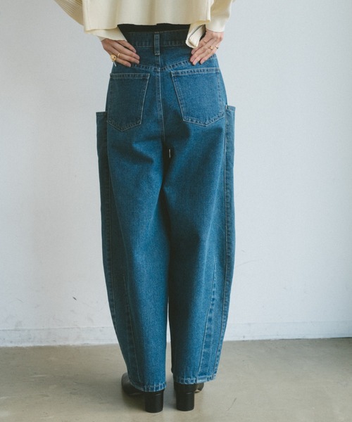VANNIE U(ヴァニーユー)の「アウトビッグポケットデニム(デニムパンツ・レディース・ブルー/ブラック・S/M/L)」の18枚目の写真