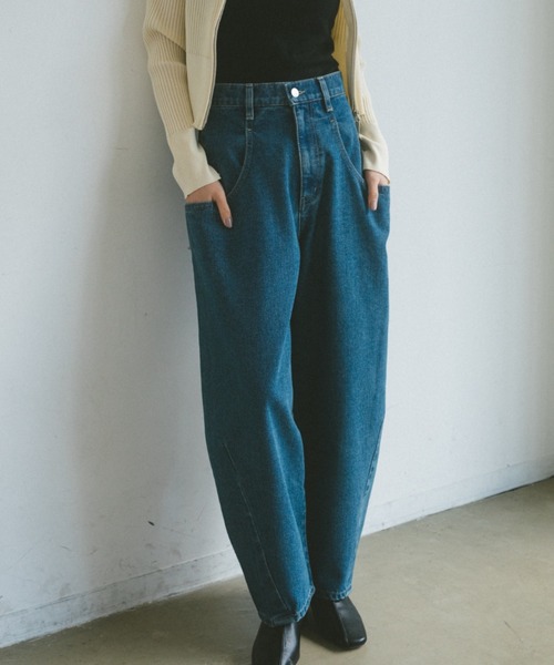 VANNIE U(ヴァニーユー)の「アウトビッグポケットデニム(デニムパンツ・レディース・ブルー/ブラック・S/M/L)」の12枚目の写真
