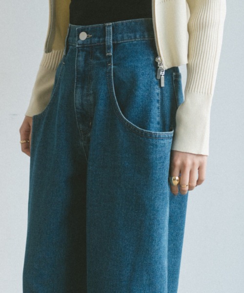 VANNIE U(ヴァニーユー)の「アウトビッグポケットデニム(デニムパンツ・レディース・ブルー/ブラック・S/M/L)」の17枚目の写真