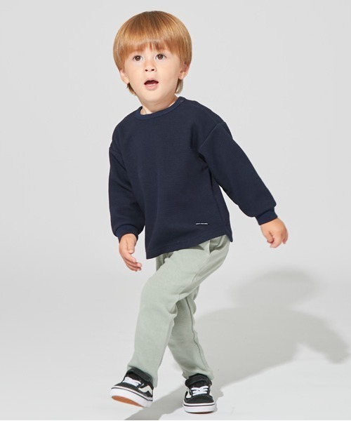 petit main(プティマイン)の「【& Re】ストレートフライスパンツ(スウェットパンツ・キッズ・カーキ/ブルーグレー/ライトピンク/アイボリー・90cm/80cm/130cm/100cm/120cm/110cm)」の16枚目の写真