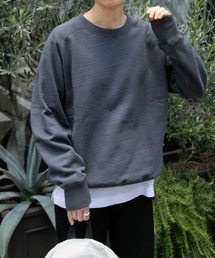 FORK&SPOON　ラフィー裏毛クルーネックスウェット