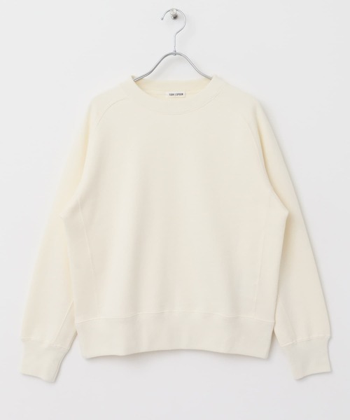 FORK&SPOON（フォークアンドスプーン）の「FORK&SPOON　ラフィー裏毛クルーネックスウェット（スウェット・レディース・アイボリー/ブラウン/チャコールグレー/ライトグレー・1/2）」の7枚目の写真