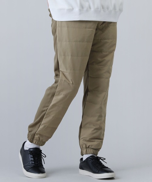 ダウンフェザー切り替え裏ボアシャギーレギュラージョガーパンツ