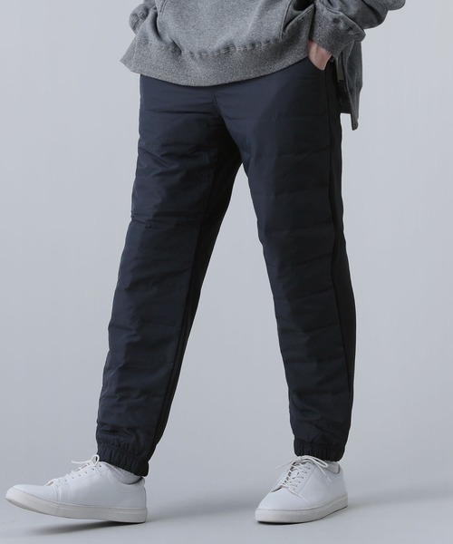ダウンフェザー切り替え裏ボアシャギーレギュラージョガーパンツ