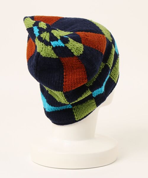 チャイハネ（チャイハネ）の「【チャイハネ】ブロックニットキャップ（ニットキャップ/ビーニー・メンズ・ブラック/ブラウン/ネイビー・FREE）」の8枚目の写真