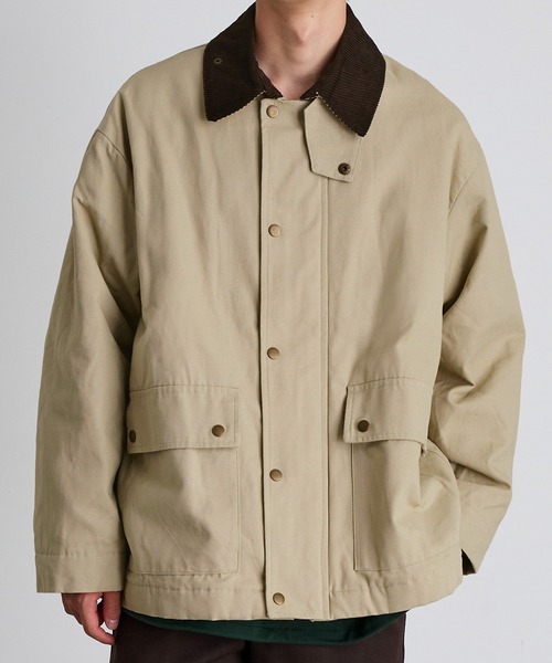 Anchor Smith(アンカー スミス)の「襟コーデュロイ ビッグシルエット 裏中綿キルティングダック地ブルゾン(ブルゾン・メンズ・ブラック/カーキ/ベージュ・L/M)」の16枚目の写真