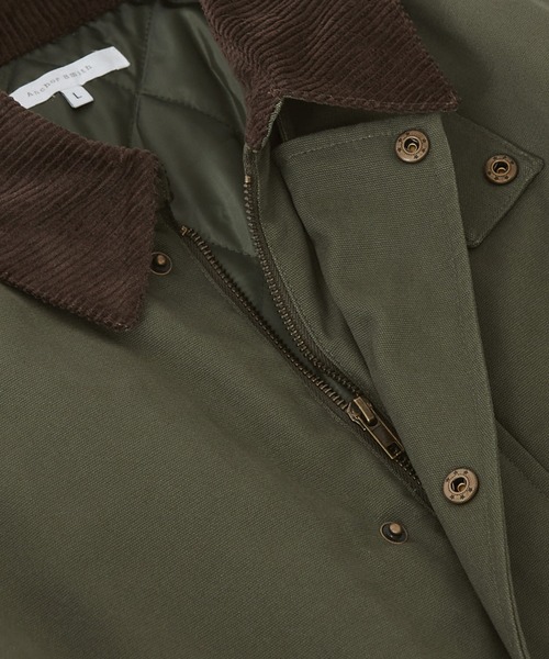 Anchor Smith(アンカー スミス)の「襟コーデュロイ ビッグシルエット 裏中綿キルティングダック地ブルゾン(ブルゾン・メンズ・ブラック/カーキ/ベージュ・L/M)」の11枚目の写真