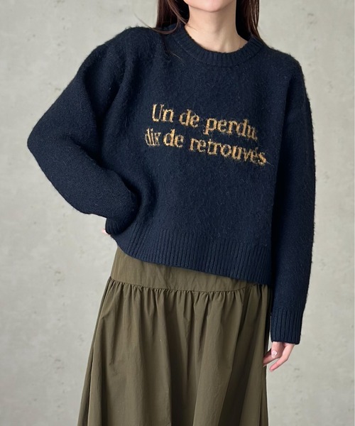 Per sist ence（パーシエンス）の「シャギー12Gロゴニットプルオーバー（ニット/セーター・レディース・オートミール/グレー/ブラック/ネイビー・FREE）」の4枚目の写真