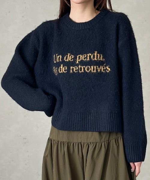 Per sist ence（パーシエンス）の「シャギー12Gロゴニットプルオーバー（ニット/セーター・レディース・オートミール/グレー/ブラック/ネイビー・FREE）」の6枚目の写真