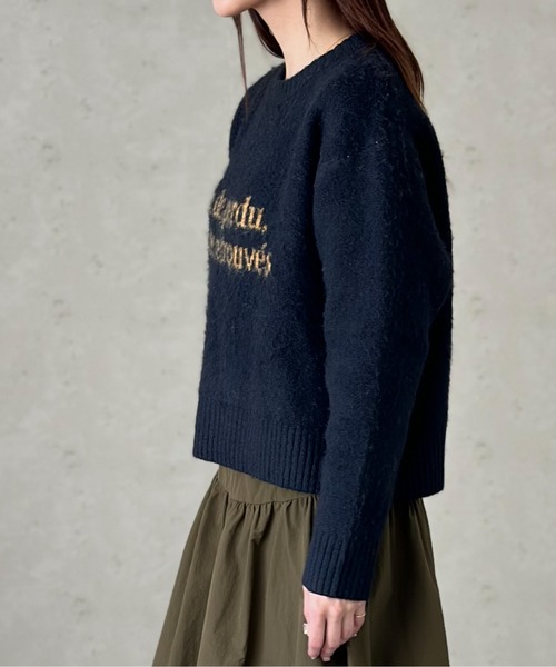 Per sist ence（パーシエンス）の「シャギー12Gロゴニットプルオーバー（ニット/セーター・レディース・オートミール/グレー/ブラック/ネイビー・FREE）」の8枚目の写真