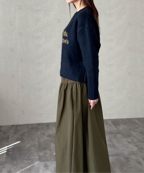 Per sist ence（パーシエンス）の「シャギー12Gロゴニットプルオーバー（ニット/セーター・レディース・オートミール/グレー/ブラック/ネイビー・FREE）」の9枚目の写真