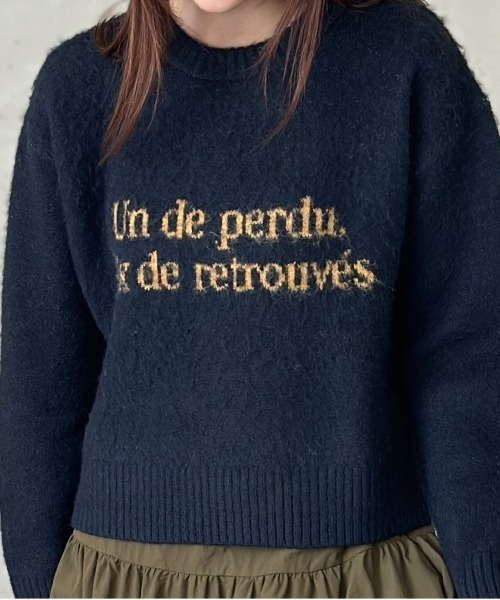 Per sist ence（パーシエンス）の「シャギー12Gロゴニットプルオーバー（ニット/セーター・レディース・オートミール/グレー/ブラック/ネイビー・FREE）」の13枚目の写真