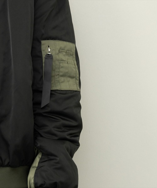 STYLEBLOCK（スタイルブロック）の「スーパーBIGシルエット中綿MA-1（MA-1・メンズ・ホワイト/カーキ/ブラック系その他/ブラック/グリーン系その他・M/L）」の15枚目の写真