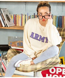 anap mimpi | ARMY サガラ刺繍 ボリューム袖 裏毛スウェット トレーナー(スウェット)