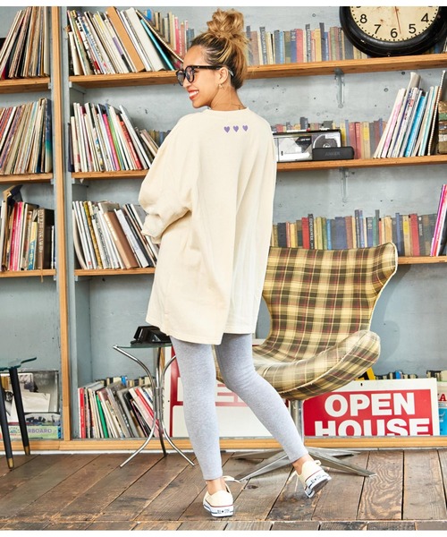 anap mimpi（アナップミンピ）の「ARMY サガラ刺繍 ボリューム袖 裏毛スウェット トレーナー（スウェット・レディース・ピンク/グリーン/ベージュ系その他/パープル・FREE）」の10枚目の写真