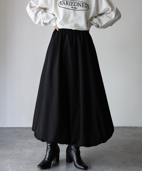 Riberry(リベリー)の「バルーンスカート(スカート・レディース・ブラック/チャコールグレー/ベージュ/ネイビー・MEDIUM)」の9枚目の写真