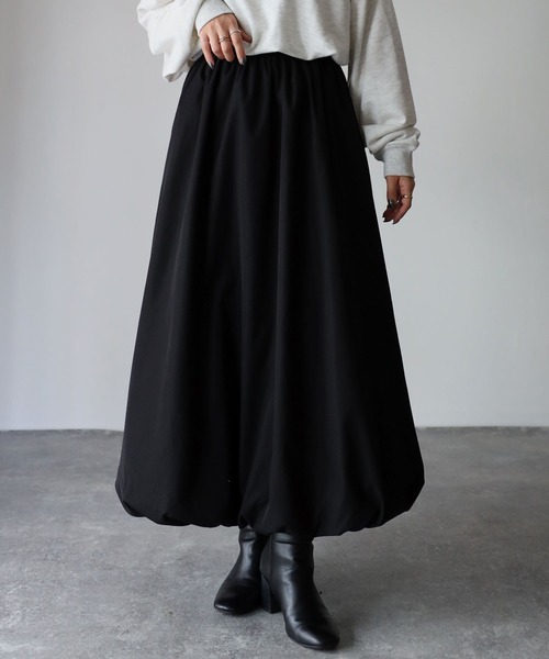 Riberry(リベリー)の「バルーンスカート(スカート・レディース・ブラック/チャコールグレー/ベージュ/ネイビー・MEDIUM)」の8枚目の写真