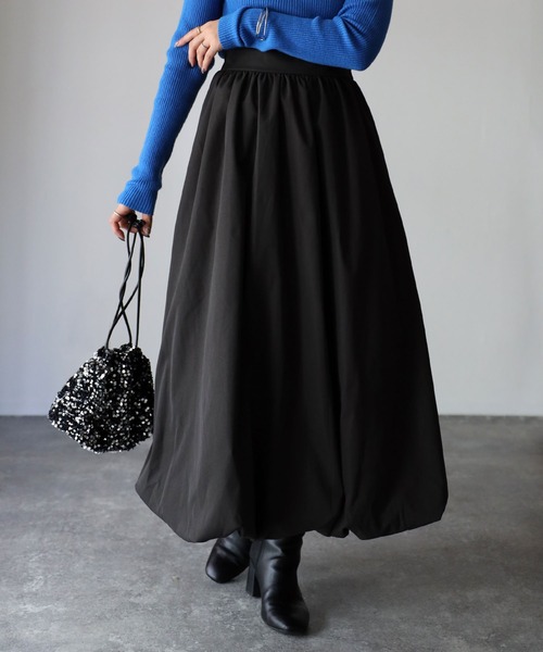 Riberry(リベリー)の「バルーンスカート(スカート・レディース・ブラック/チャコールグレー/ベージュ/ネイビー・MEDIUM)」の18枚目の写真