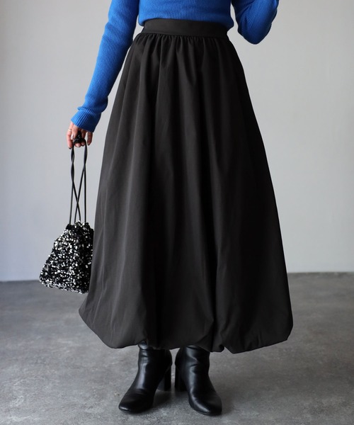 Riberry(リベリー)の「バルーンスカート(スカート・レディース・ブラック/チャコールグレー/ベージュ/ネイビー・MEDIUM)」の13枚目の写真